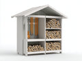 Portalegna - Legno - 168x78x181 cm - Bianco - Stile nordico