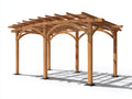 Pergola da giardino - Legno - 500x360x285 cm - Marrone naturale - Stile rustico con copertura a listelli