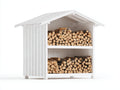 Portalegna - Legno - 172x82x171 cm - Bianco - Stile classico