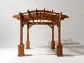Pergola da giardino - Legno - 380x320x305 cm - Marrone caldo - Stile orientale ad arco