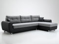 Divano angolare - Tessuto-Metallo - 272x169x87 cm - Grigio chiaro-Grigio antracite - Stile contemporaneo